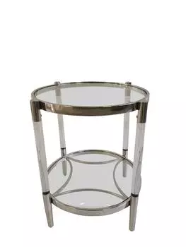 Стол журнальный корни mh1797et, серебро (ist casa) прозрачный