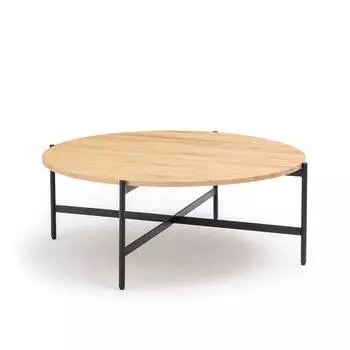 Стол журнальный круглый davia (laredoute) коричневый 37 см.