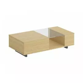 Стол журнальный line (ogogo) бежевый 125x36x60 см.