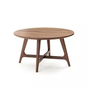Стол журнальный маленький larsen (laredoute) коричневый 36 см.