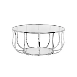 Стол журнальный металлический (хром) (garda decor) серебристый