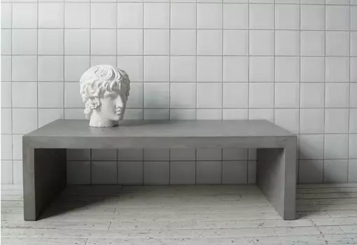 Стол журнальный (wowbotanica) серый 120x40x60 см.