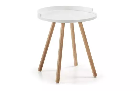 Столик bruk (la forma) белый 46 см.