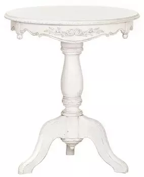 Столик-геридон марсель (инлавка) белый 65x76x65 см.