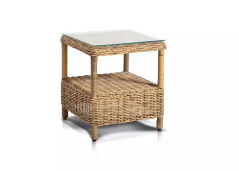 Столик кофейный форио (outdoor) бежевый 45x52x45 см.