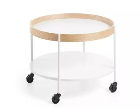 Столик на колесах alban (la forma) белый 45 см.