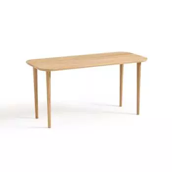 Столик низкий прямоугольный из дуба crueso 45*100 (laredoute) бежевый 100x45x50 см.