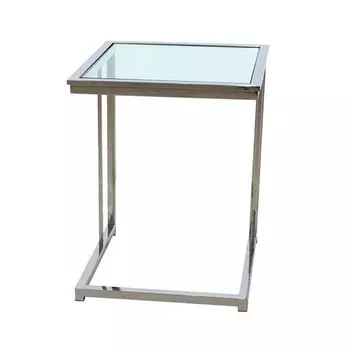 Столик (to4rooms) серебристый 50x55x50 см.