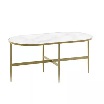 Столик журнальный elisenda (la forma) золотой 100x45x50 см.