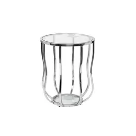 Столик журнальный (garda decor) серебристый 60 см.