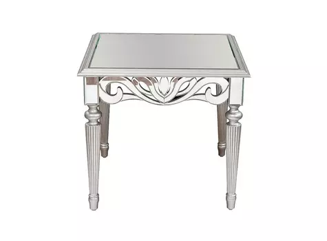 Столик журнальный квадратный зеркальный (garda decor) серебристый 62x60x62 см.