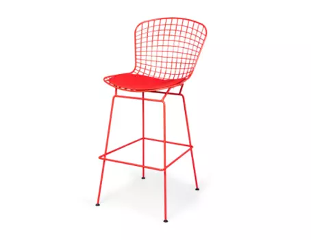 Стул барный bertoia (desondo) красный 55x115x52 см.