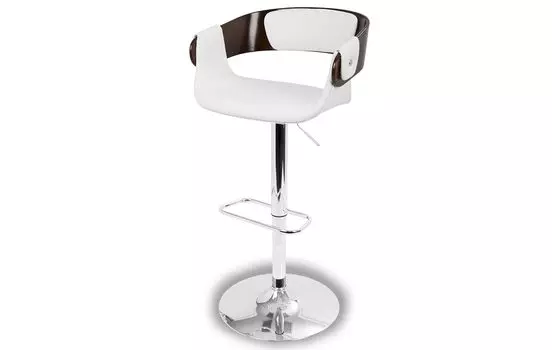 Стул барный jy1999 вишня/ белый (esf) белый 40.0x86.5x44.0 см.