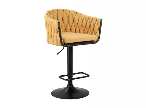 Стул барный leon (dobrin) желтый 55x89x49 см.