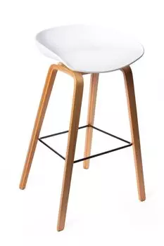 Стул барный quadro (bradexhome) белый 42x84x42 см.