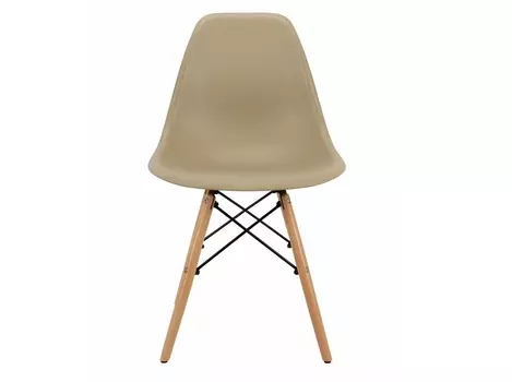 Стул eames (bradexhome) бежевый 49x81x46 см.