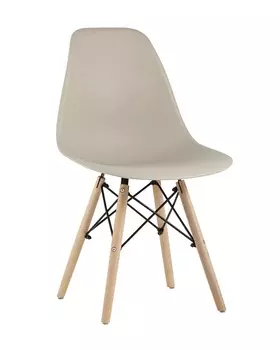 Стул eames wood (stoolgroup) бежевый 46x81x53 см.