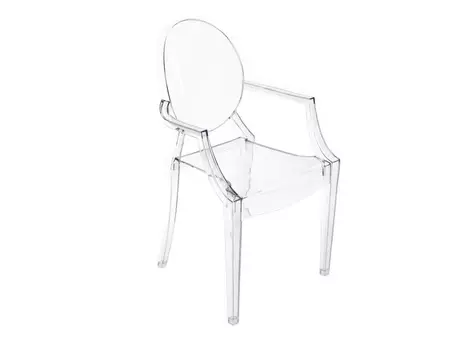 Стул louis ghost (bradexhome) серый 53x92x56 см.