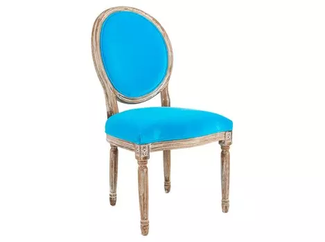 Стул «луи / лазурный берег» (лесной орех) (object desire) голубой 62.0x101.0x50.0 см.