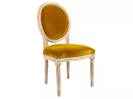 Стул «луи / медовая горчица» (миндаль) (object desire) желтый 62x101x50 см.