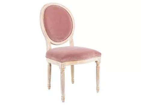 Стул «луи / пудровый розовый» (белый жемчуг) (object desire) розовый 62x101x50 см.