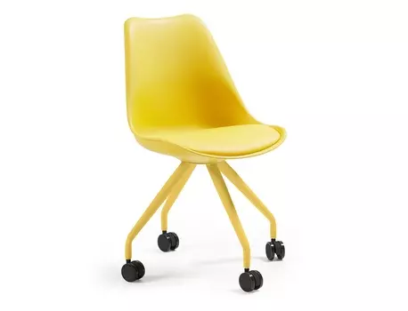 Стул на колесах lars (la forma) оранжевый 48x82x56 см.