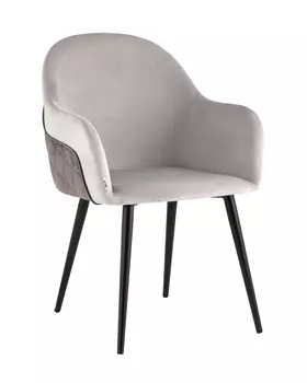 Стул новел велюр светло-серый с темно-серой спинкой (stoolgroup) серый