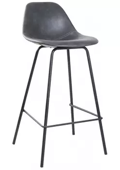 Стул полубарный city (bradexhome) серый 47x85x37 см.