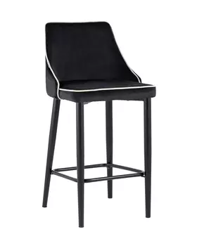 Стул полубарный коби велюр черный (stoolgroup) черный 47x98x51 см.