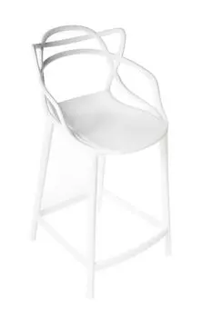 Стул полубарный masters (bradexhome) белый 49x94x52 см.