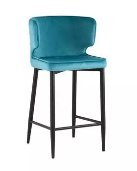 Стул полубарный матео (stoolgroup) бирюзовый 47x93x50 см.