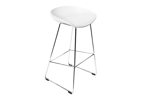 Стул полубарный neo белый (bradexhome) белый 43x77x40 см.