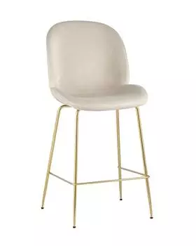 Стул полубарный со спинкой beetle (stoolgroup) бежевый 50x105x56 см.