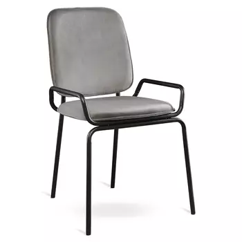 Стул ror, double frame, велюр, черный/серый (latitude) черный