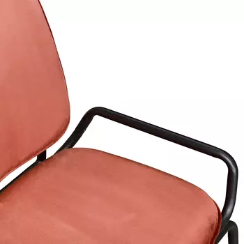 Стул ror, double frame, велюр, черный/темно-красный (latitude) черный