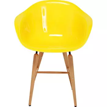 Стул с подлокотниками forum (kare) желтый 60x79x53 см.