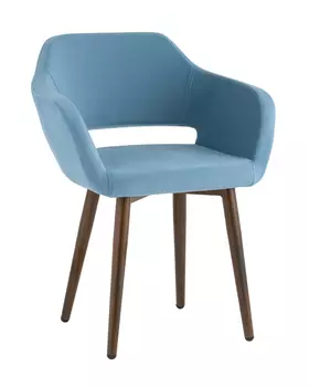 Стул с подлокотниками саймон велюр пыльно-голубой (stoolgroup) голубой