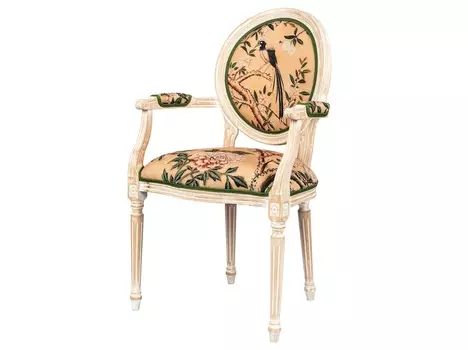 Стул с подлокотниками шинуазри (object desire) бежевый 57x97x47 см.