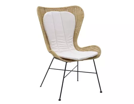 Стул с подушкой zealot (to4rooms) коричневый 67x105x73 см.