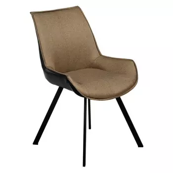 Стул soft светло-коричневый с чёрным, рогожка (bradexhome) коричневый