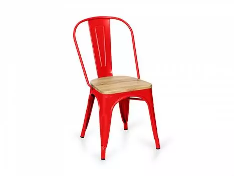 Стул tolix wood (ogogo) красный 38x83x38 см.