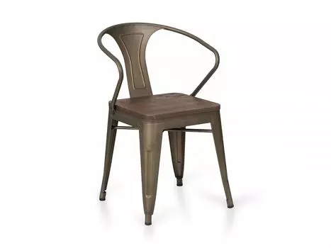 Стул tolix wood (ogogo) серый 38x78x38 см.