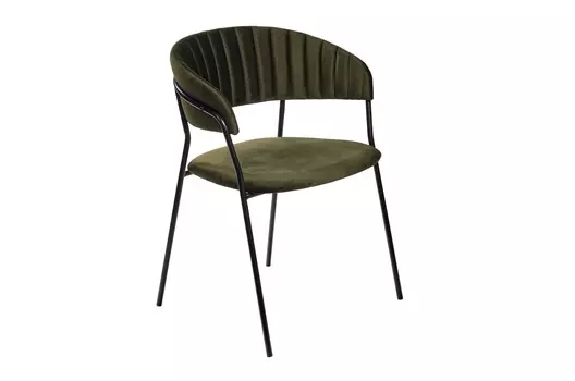Стул turin зеленый с чёрными ножками (bradexhome) зеленый 60x80x50 см.