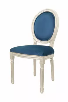 Стул volker blue silver (mak-interior) синий 50x100x54 см.