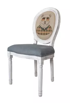 Стул volker grey bear (mak-interior) серый 50x100x54 см.