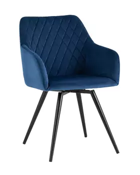 Стул вращающийся дастин велюр синий (stoolgroup) синий