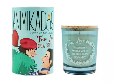Свеча ароматическая animikados true love (ambientair) прозрачный 9 см.