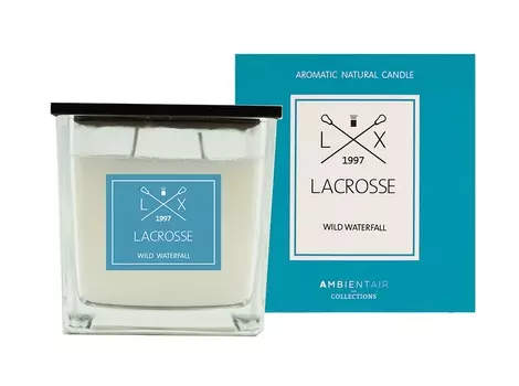 Свеча ароматическая lacrosse дикий водопад (ambientair) белый 10x10x10 см.