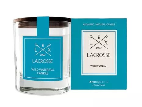 Свеча ароматическая lacrosse дикий водопад (ambientair) прозрачный 10 см.