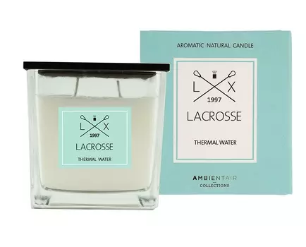 Свеча ароматическая lacrosse термальный источник (ambientair) белый 10x10x10 см.